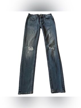 VIGOSS The Jagger Skinny Destructed Stretch Mid Rise Blue Jeans Women’s Size 25